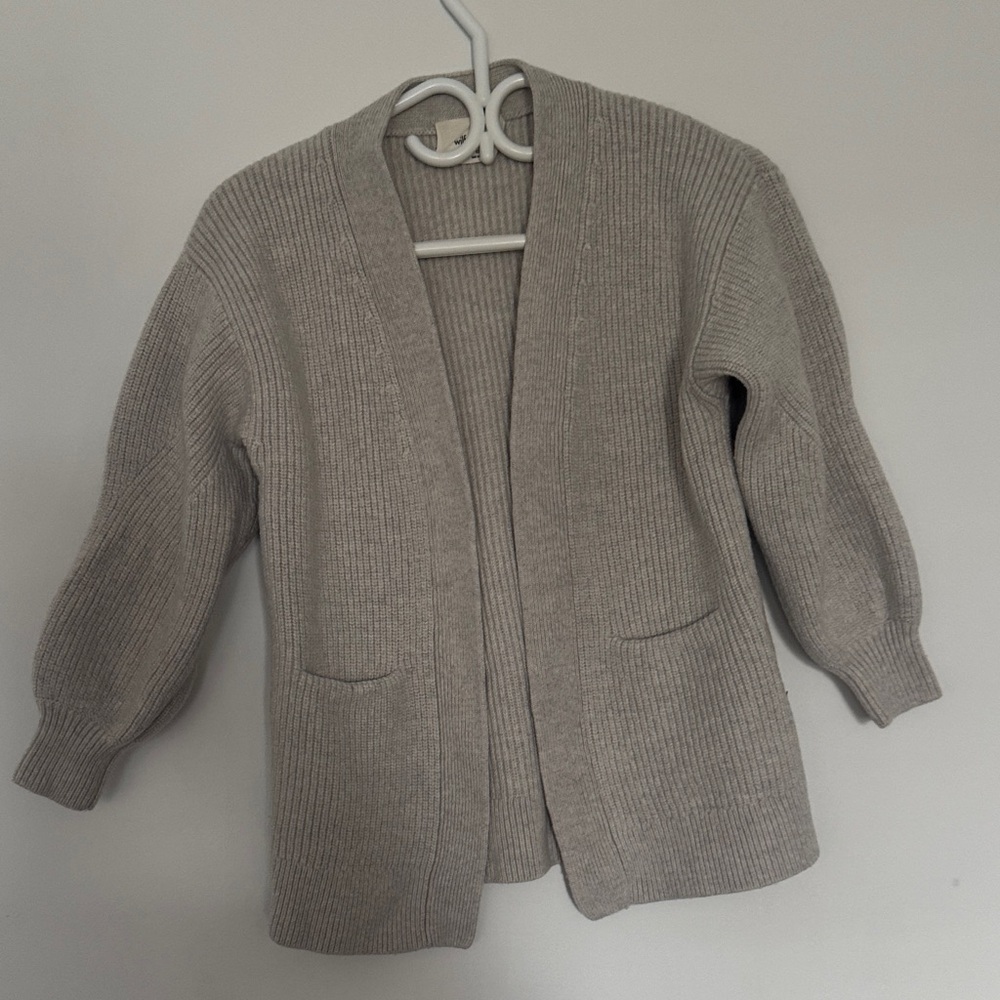 Wilfred grey Ribbed Cardigan